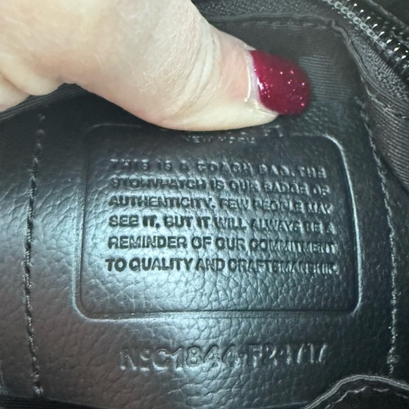 Coach Charlie Black and Red Floral Messenger Bag - Picture 6 of 7